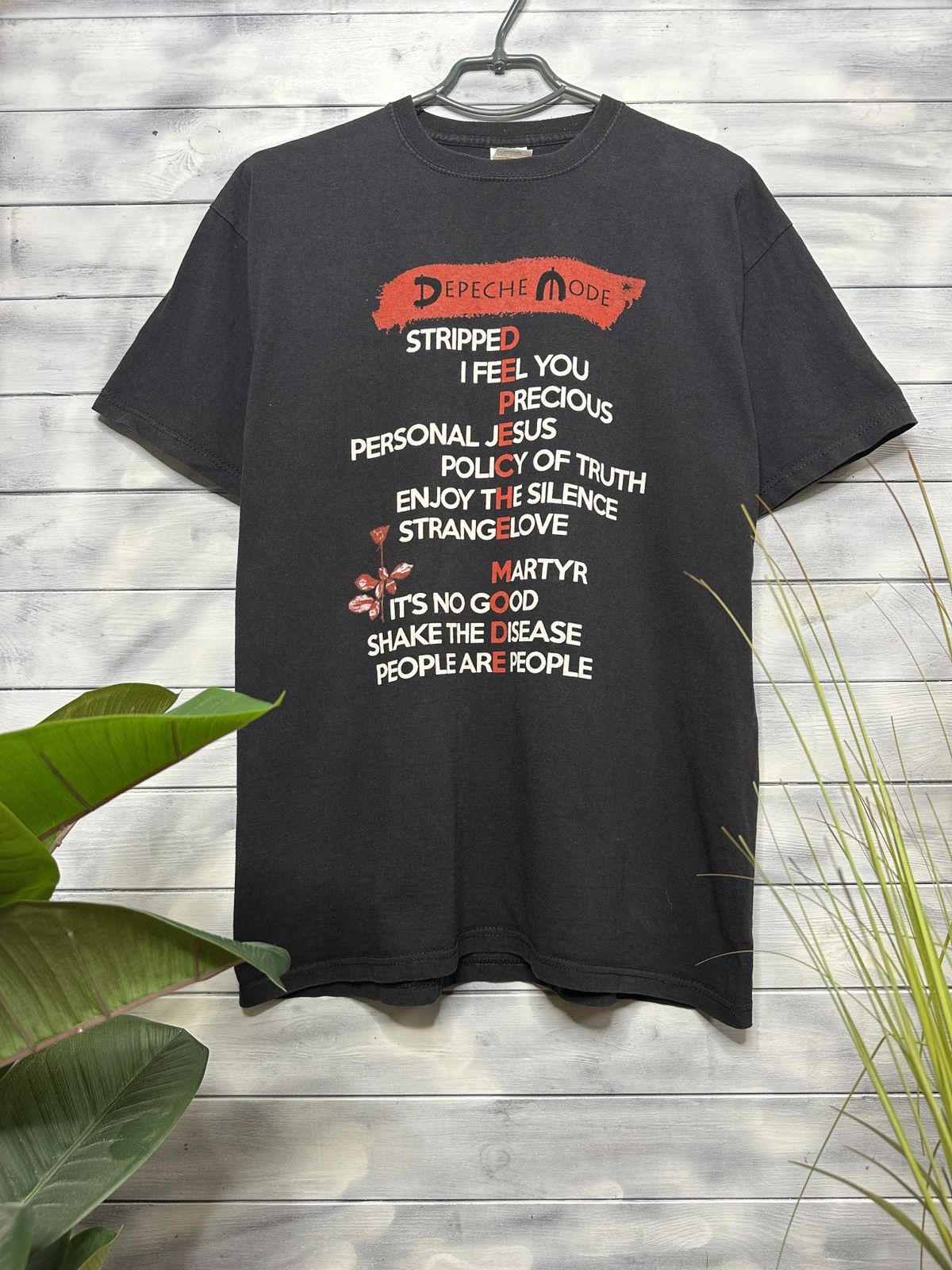 Band Tees Rare Vintage T Shirt Depeche Mode Rose Size L Hoodie, Sweatshirt | FlexRushtees.com