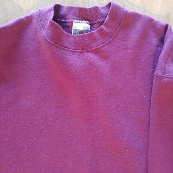 Vintage Fruit Of The Loom Crewneck Sweatshirt Red