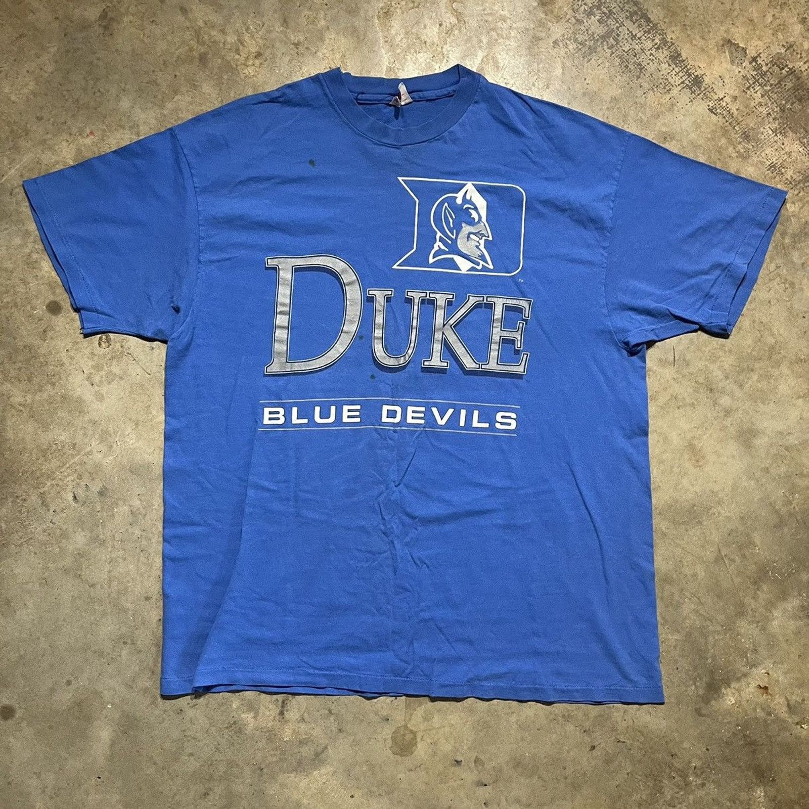 Vintage 90s Duke University Blue Devils Boxy T Shirt Hoodie, Sweatshirt | FlexRushtees.com