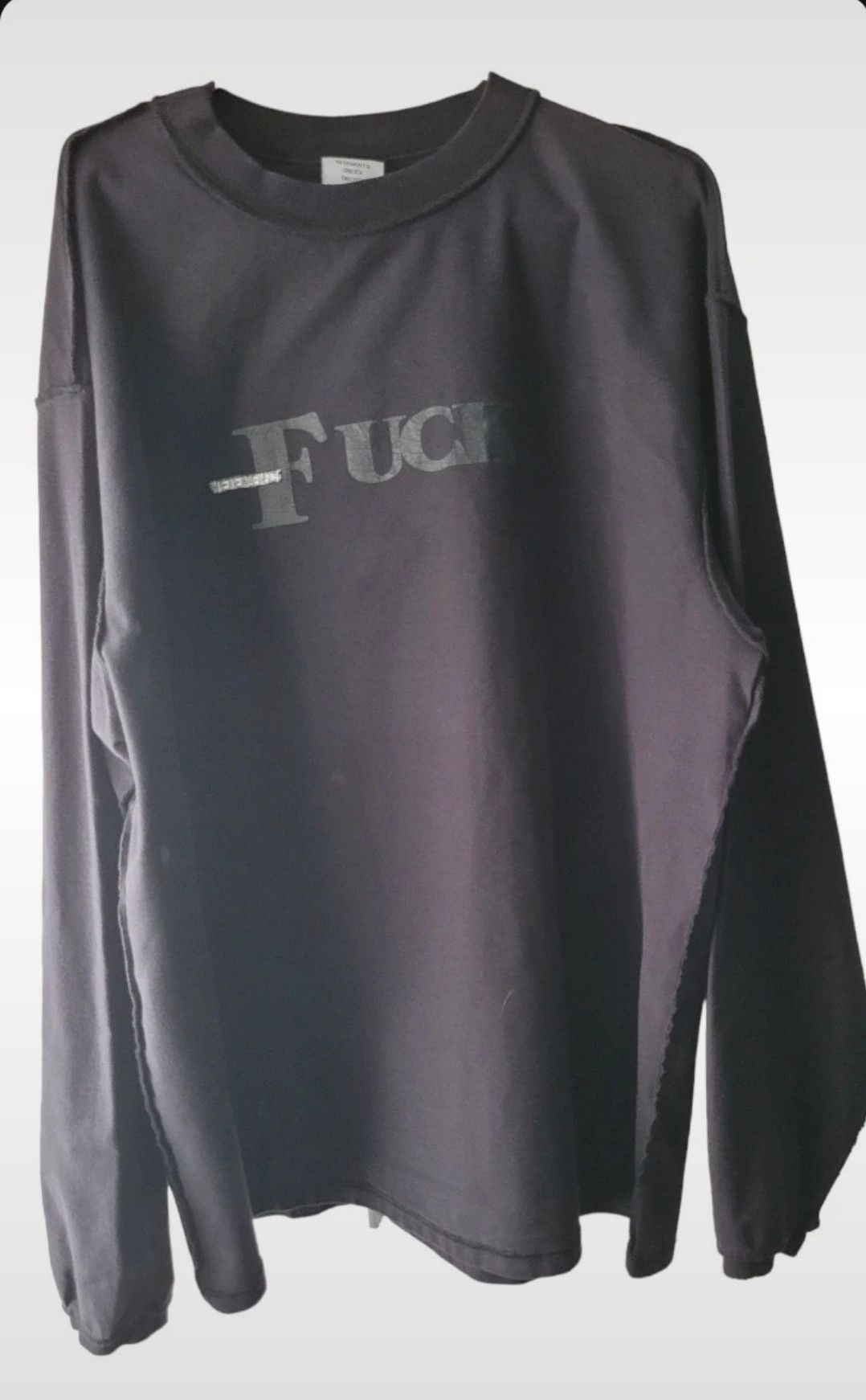 Vetements Fw19 Fuck Hopeless Romantic Reversible Crewneck Demna Era T-Shirts, Hoodie, Sweatshirt | FlexRushtees.com