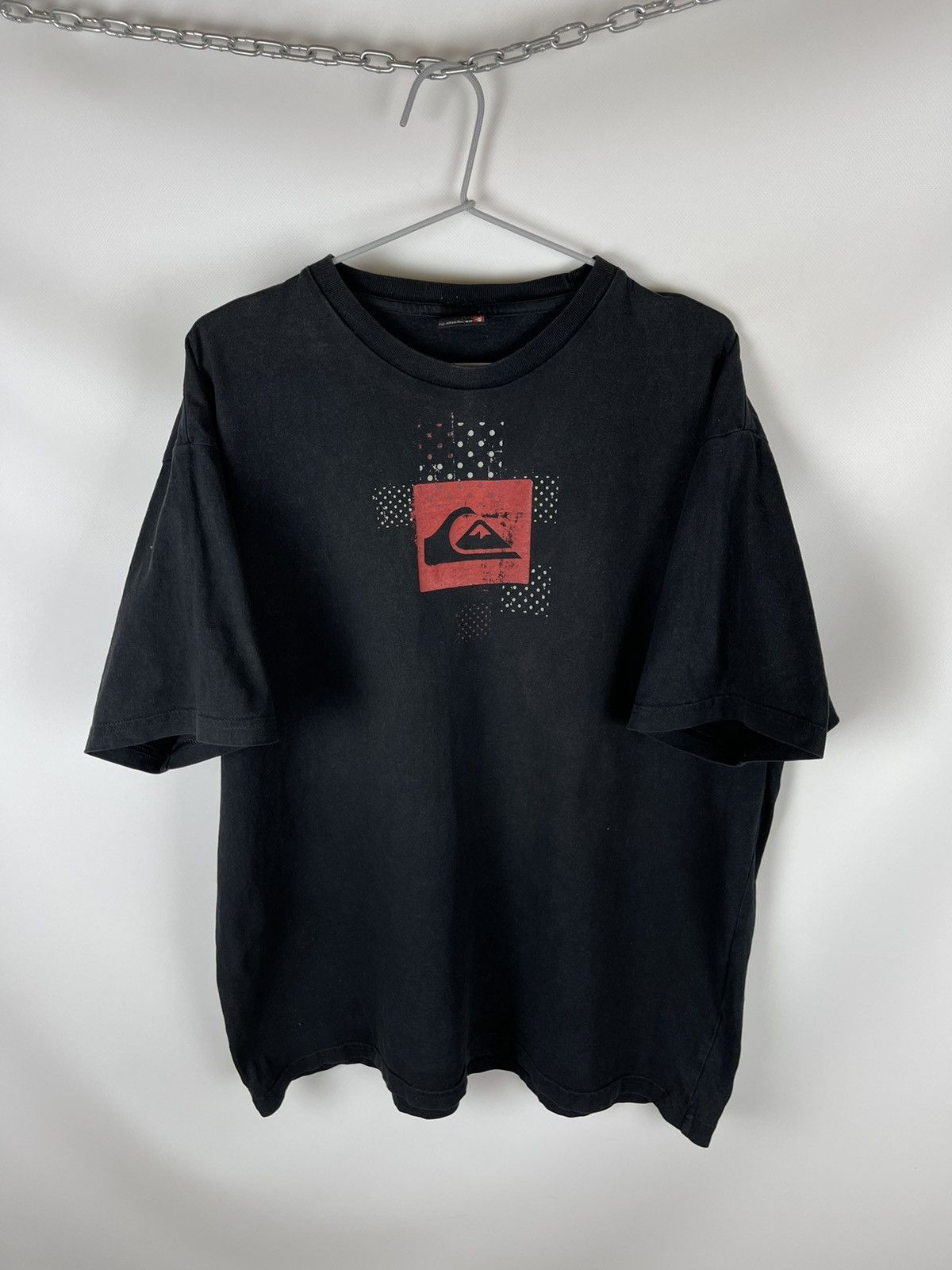 Quicksilver Quiksilver Vintage Big Logo Hype Black Oversized Tee Shirt Hoodie, Sweatshirt | FlexRushtees.com