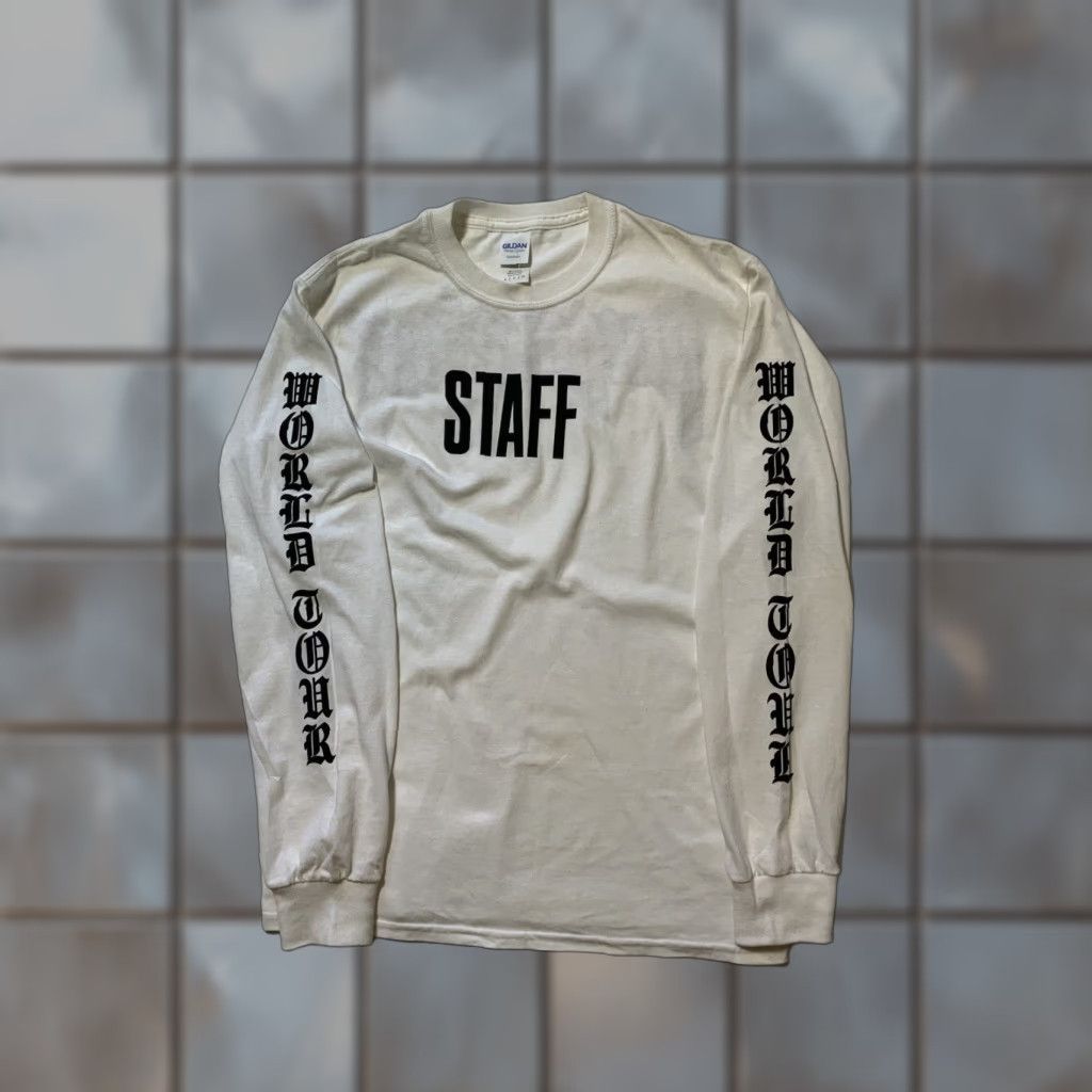 Gildan Justin Bieber 2016 Purpose World Tour Staff Crew L S Graphic Merch T Shirt Sz S Shirt Men Whi Hoodie, Sweatshirt