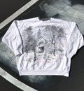 Vintage Nutcracker Winter Cabin Snow Crewneck Sweatshirt T-Shirts, Hoodie | FlexRushtees.com