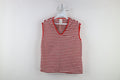 Deadstock Vintage 70s Streetwear Sleeveless T Shirt Usa Red