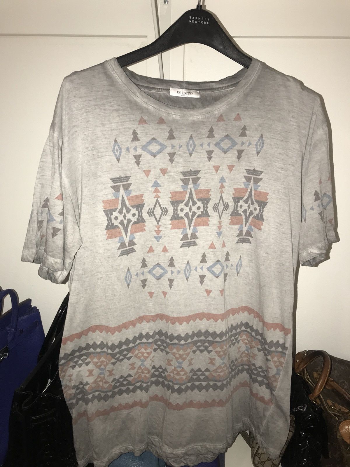 Valentino Runway Tribal Print T Shirt