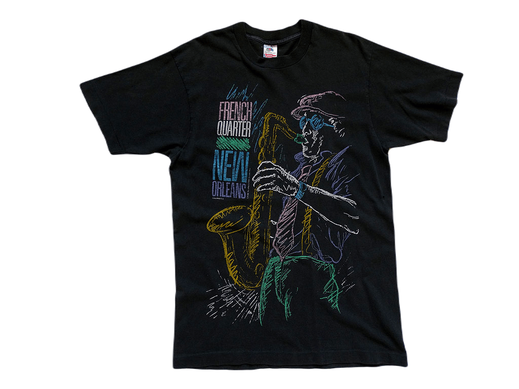 Vintage 1990 T Shirt French Quarter New Orleans Jazz Hoodie, Sweatshirt | FlexRushtees.com