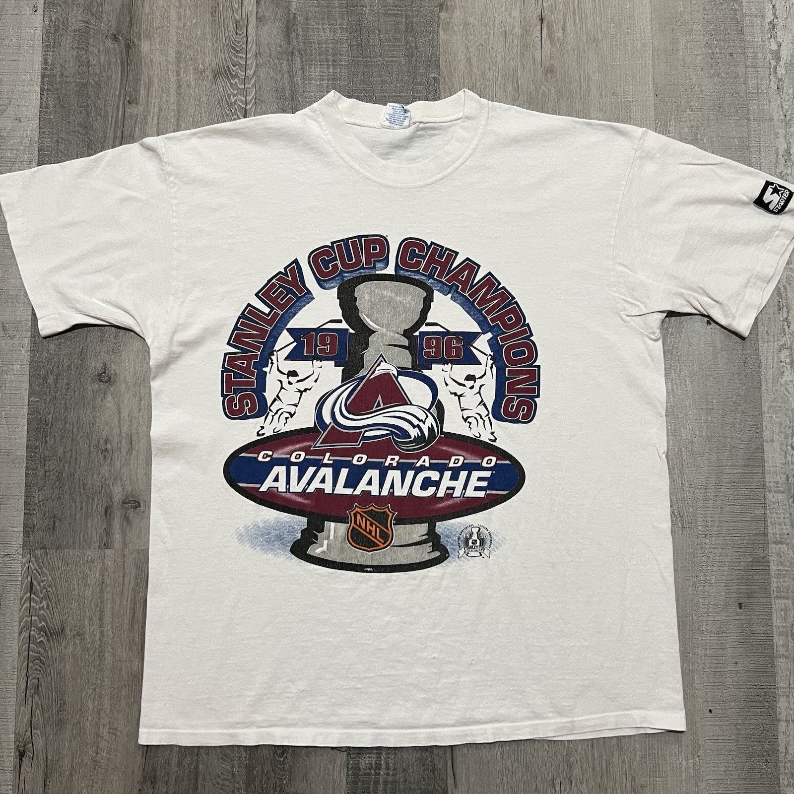 Vtg Starter Colorado Avalanche 1996 Stanley Cup T Shirt
