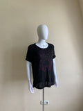 Barcelona Custo Barcelona Womens Black Short Sleeve Top Size S