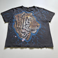 Vintage 90s Tiger Lightning T Shirt Xl Boxy Sun Faded Black Hoodie, Sweatshirt | FlexRushtees.com