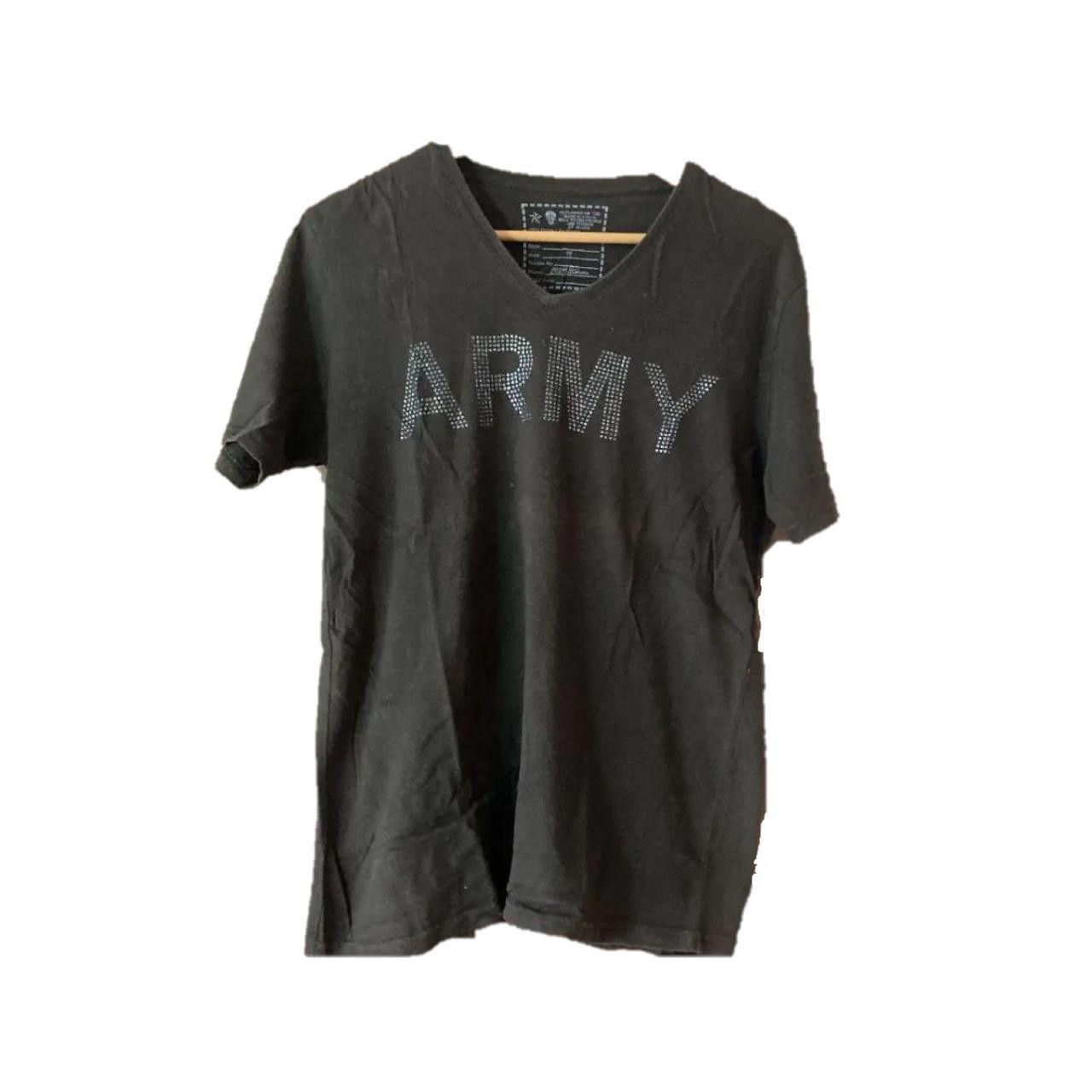 20471120 291295 Homme Army Rhinestone Tee Hoodie, Sweatshirt | FlexRushtees.com