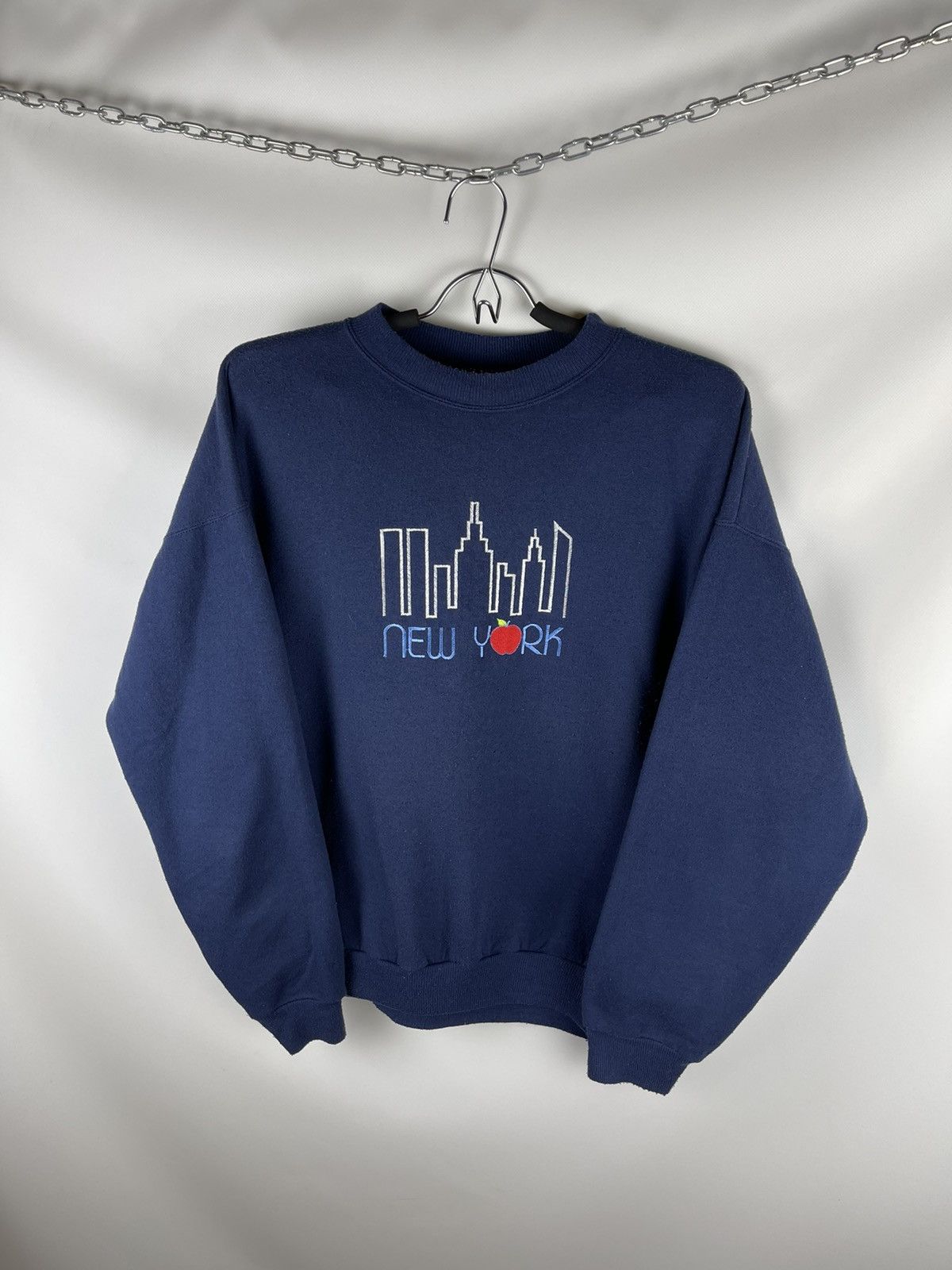 Hanes Vintage 80s 90s New York Logo Made In Usa Sweatshirt