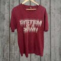 American Apparel Vintage System Of A Down Blurry Logo Band T Shirt Xl Men Red Cotton Logo 2000s Hoodie, Sweatshirt