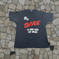 Vintage Screen Stars Columbus Ohio Police Dare Shirt Short Sleeve Crew Neck 90s Mens M Black