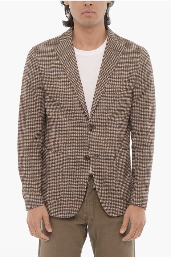 Corneliani Cc Collection Half Lined Houndstooth Suit