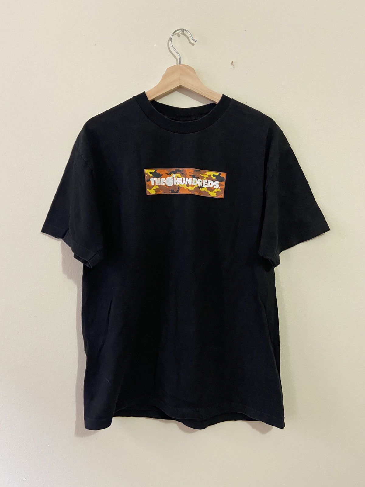 Vintage The Hundreds Skateboarding Box Logo Camo Tee Shirt Hoodie, Sweatshirt | FlexRushtees.com