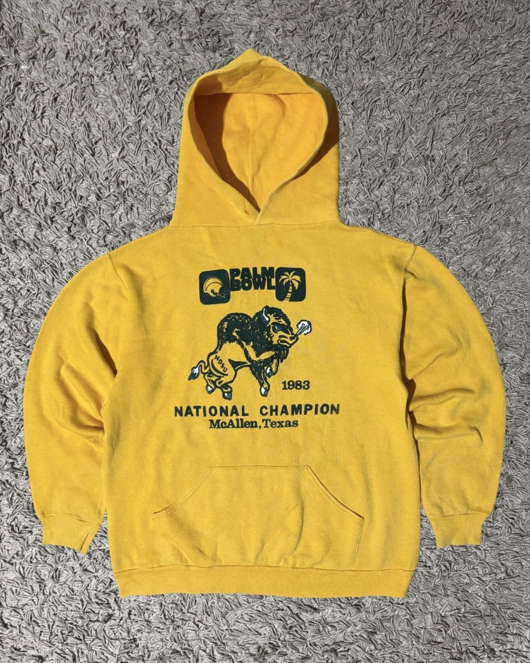 Athletic 1983 Russell Athletic Palm Bowl Yellow Hoodie