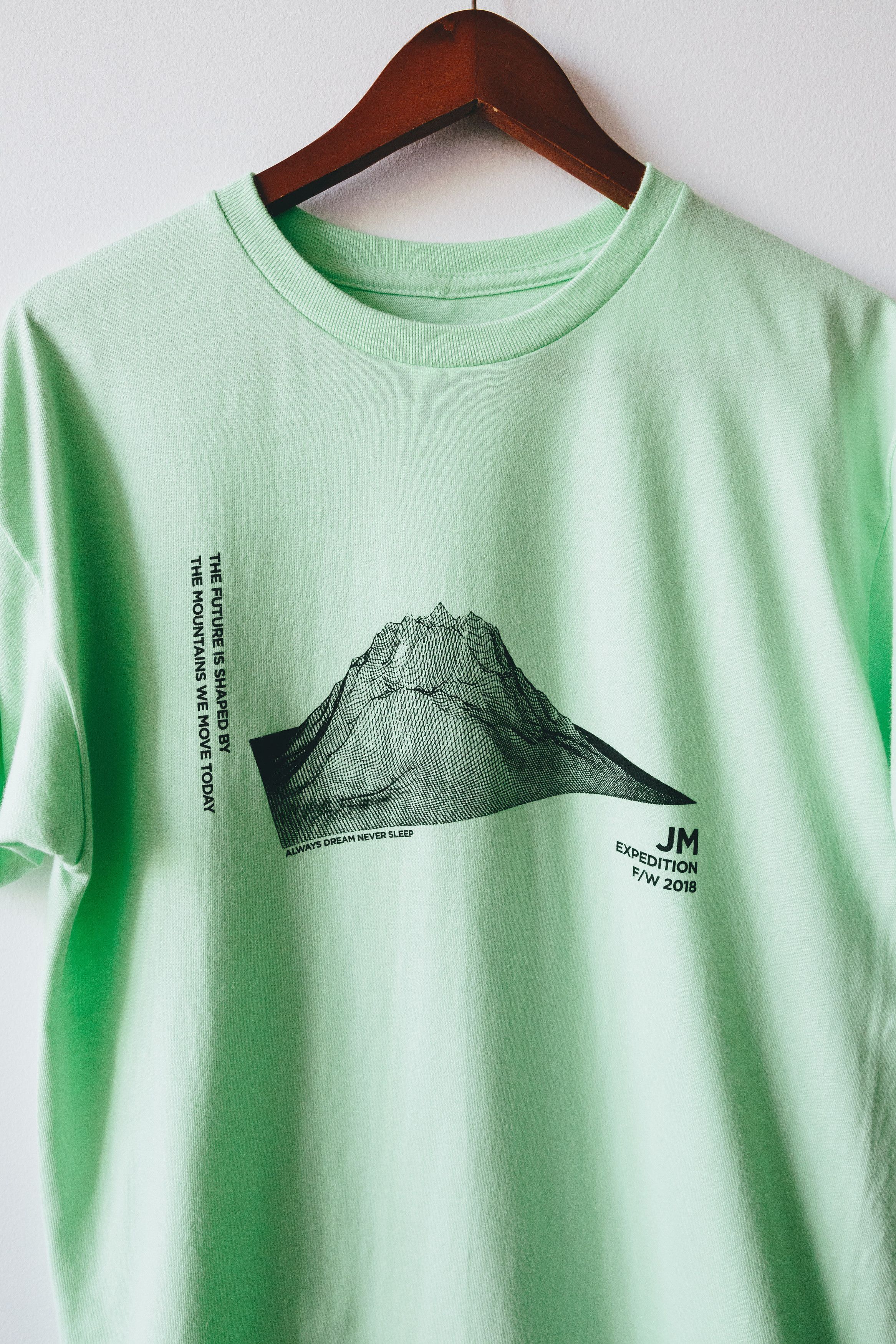 Other 3d Wireframe Mint Green Mountain Tee