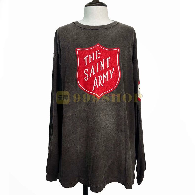 Michael Saint Michael Shield Slogan Lightning Long Sleeves