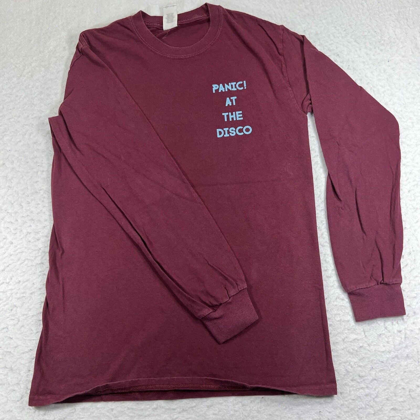 Gildan Panic At The Disco Small Maroon Long Sleeve Graphic T Shirt Hoodie, Sweatshirt | AU16VibeMintTees.com