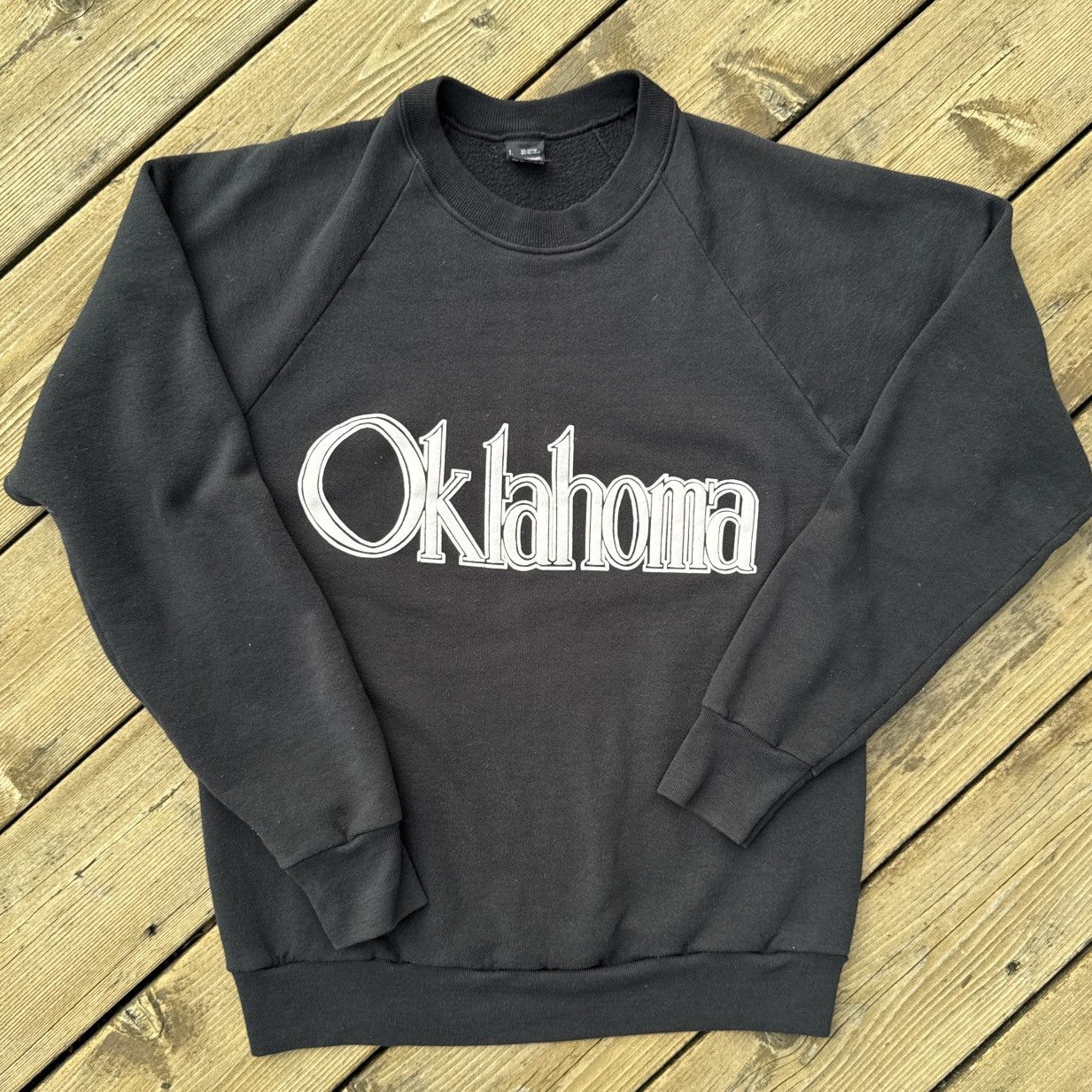 Vintage Oklahoma Spellout Crewneck Size M 80s Screen Stars