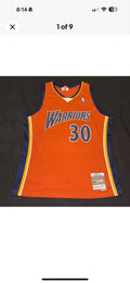Ness Mitchell Ness Stephen Curry Warriors Orange Jersey Men Xl