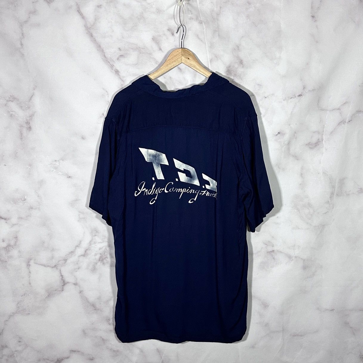 Visvim Indigo Camping Trailer Camp Collar Shirt