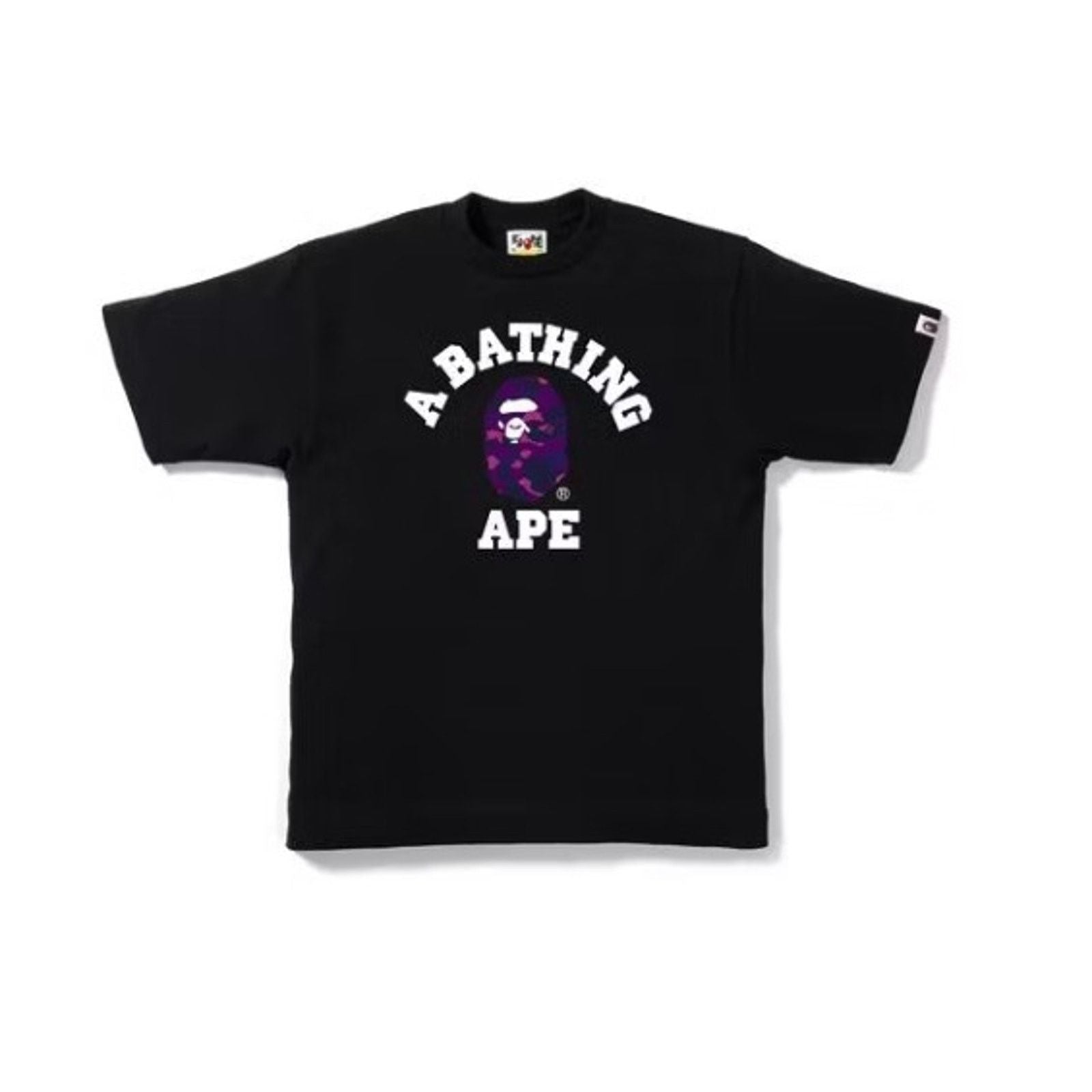 Bape Color Camo College Tee Black Purple Size Xlarge Hoodie, Sweatshirt | FlexRushtees.com