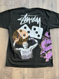 Stussy Strike Pigment Dyed Tee Large Black Hoodie, Sweatshirt | FlexRushtees.com