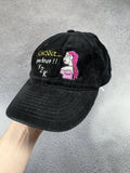 Other Vintage Black Velvet Cap Goes Future Y2k