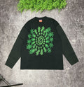 Vintage Psychedelic Weed Spiral Long Sleeve Stoner Style T Shirt Tee