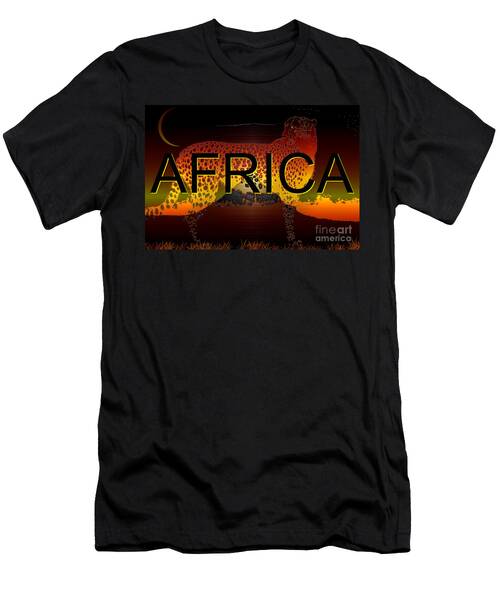 Cheetah Silhouette at Sunset T-Shirt