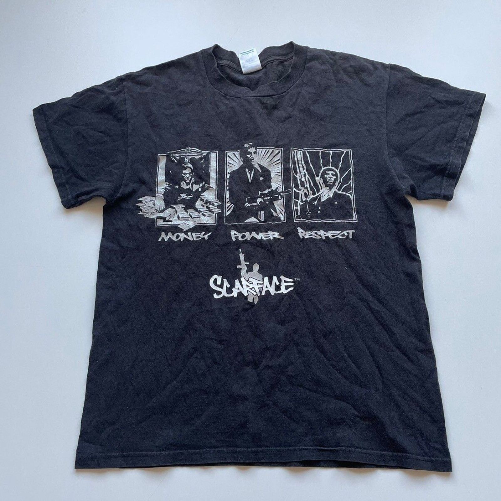 Delta Vintage Y2k Scarface T Shirt Medium Money Power Respect Rare