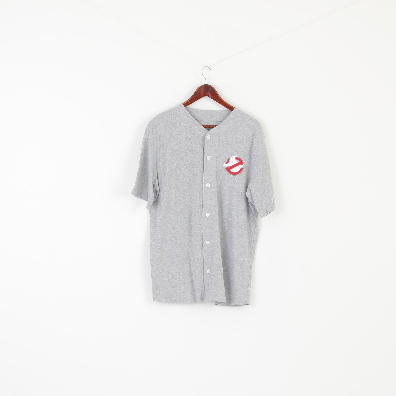 Vintage Ghostbuters Men M Shirt Gray Cotton Vintage 7776