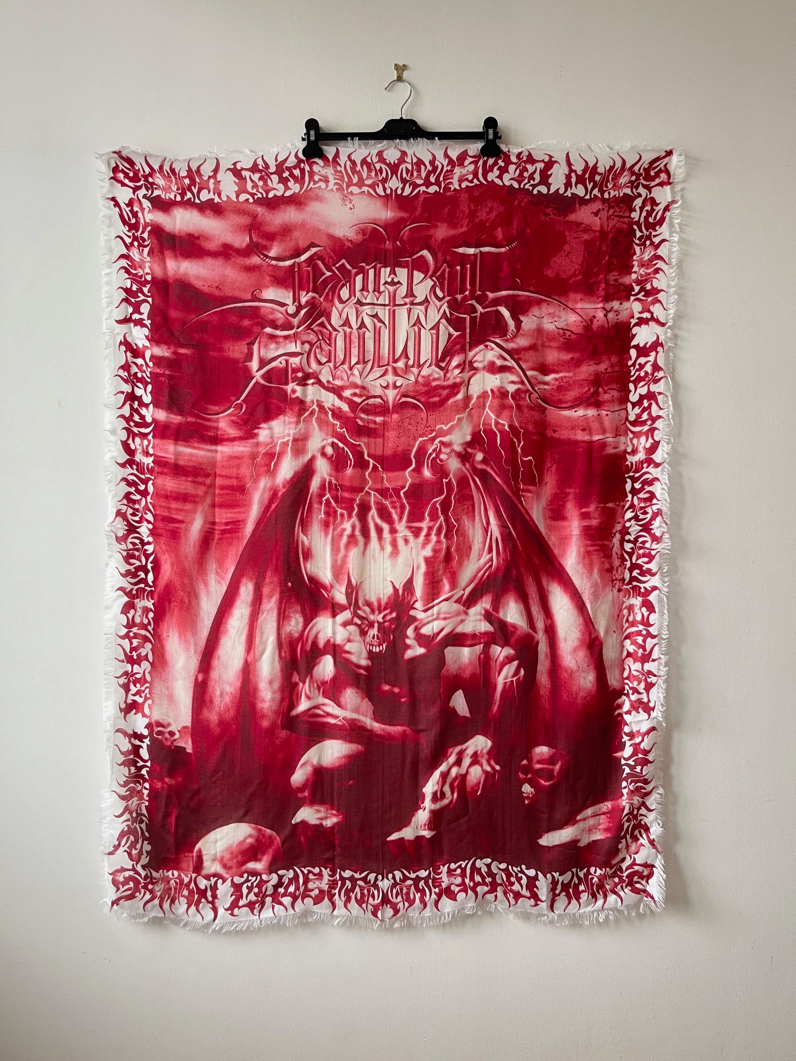 Paul Gaultier Jean Paul Gaultier Unisex Red Diablo Print Pareo Scarf
