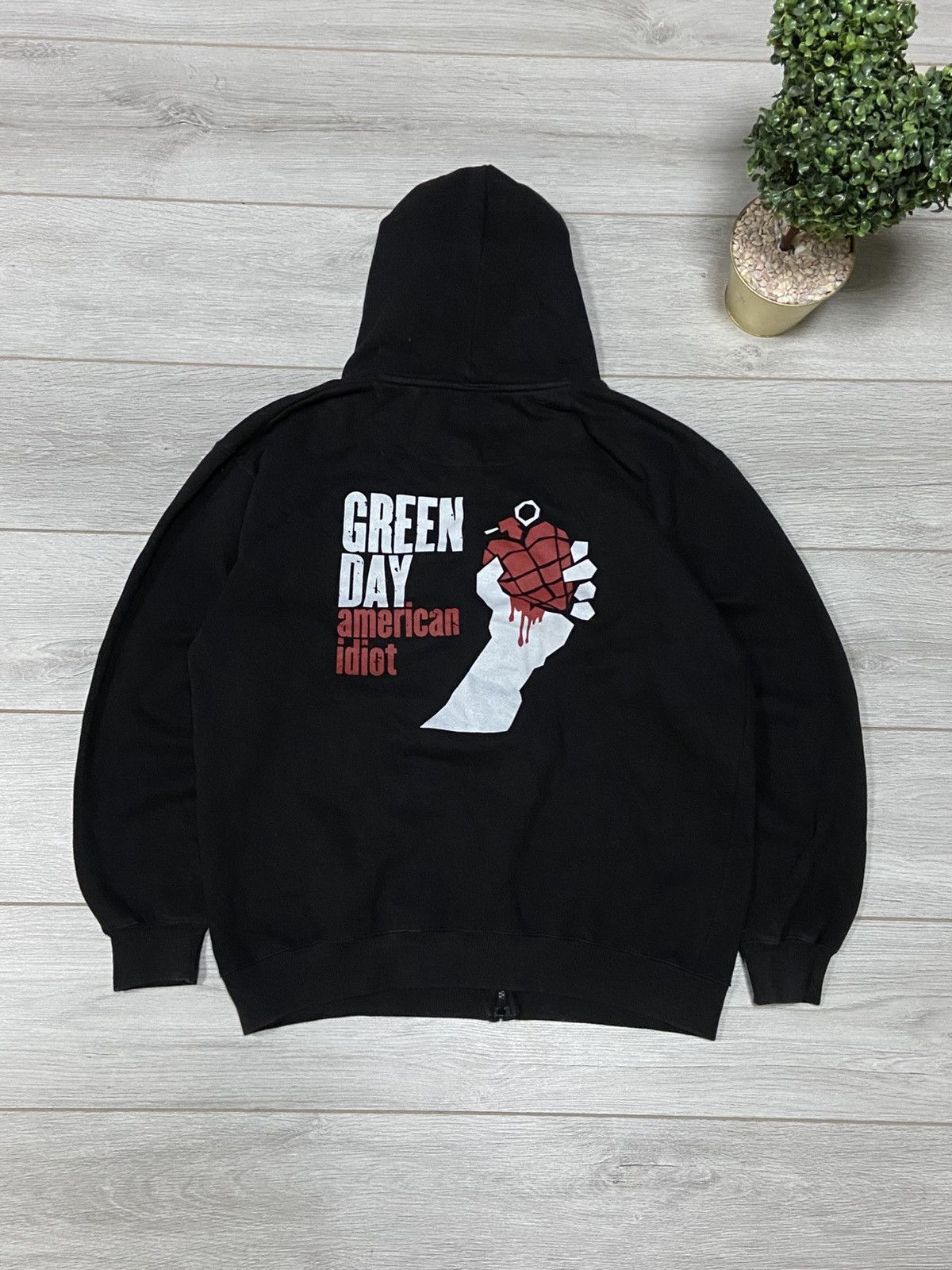 Vintage Green Day Zip Hoodie American Idiot T-Shirts, Sweatshirt | FlexRushtees.com