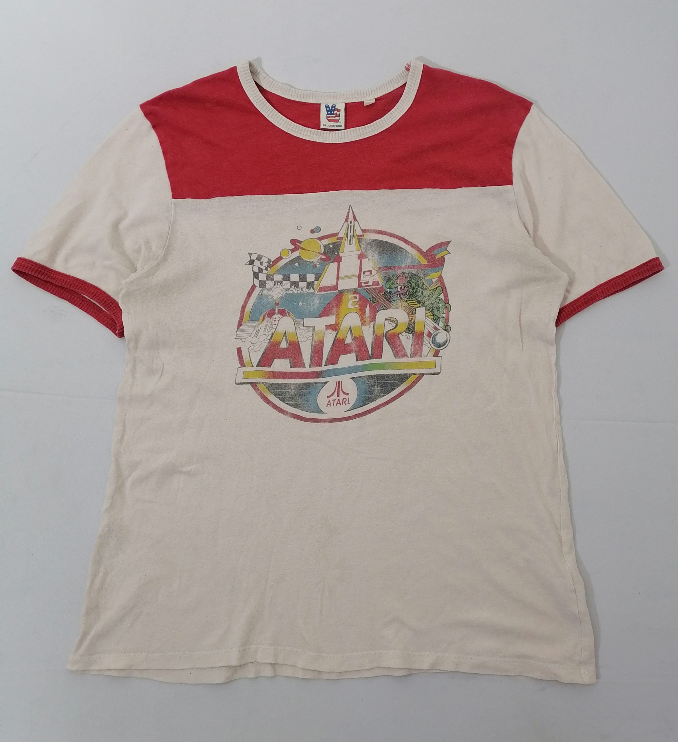 Junk Food 80s Atari Logo Video Game Ringer Tee Hoodie, Sweatshirt | FlexRushtees.com