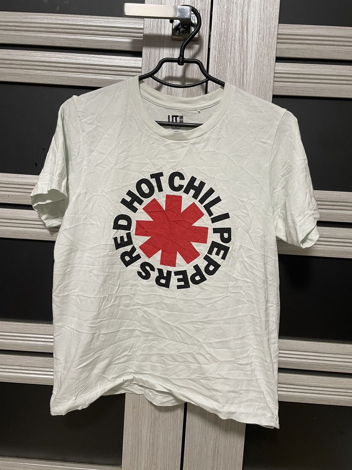 Band Tees Vintage Red Hot Chili Peppers Uniqlo Logo Tee White 2000s S Hoodie, Sweatshirt | FlexRushtees.com