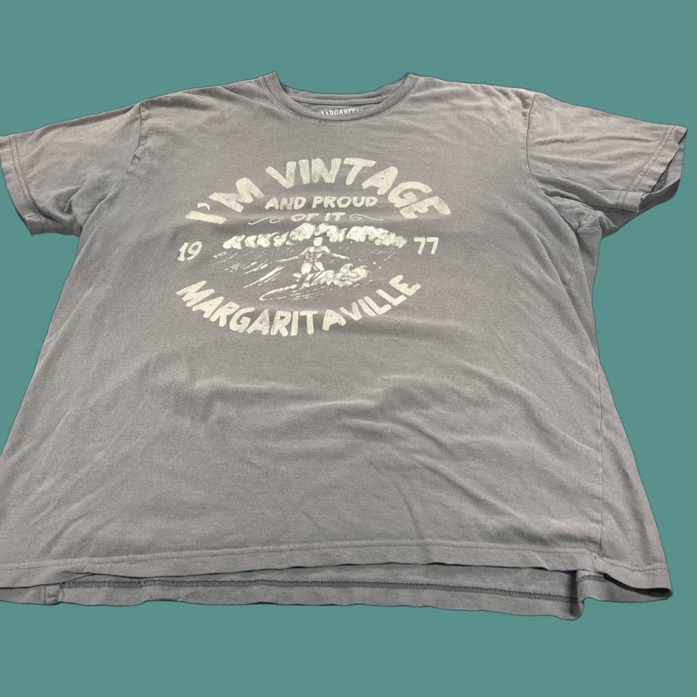 Vintage Margaritaville Shirt Men Xl Gray Jimmy Beach Beer Country Music 70s 80s 90s T Shirt