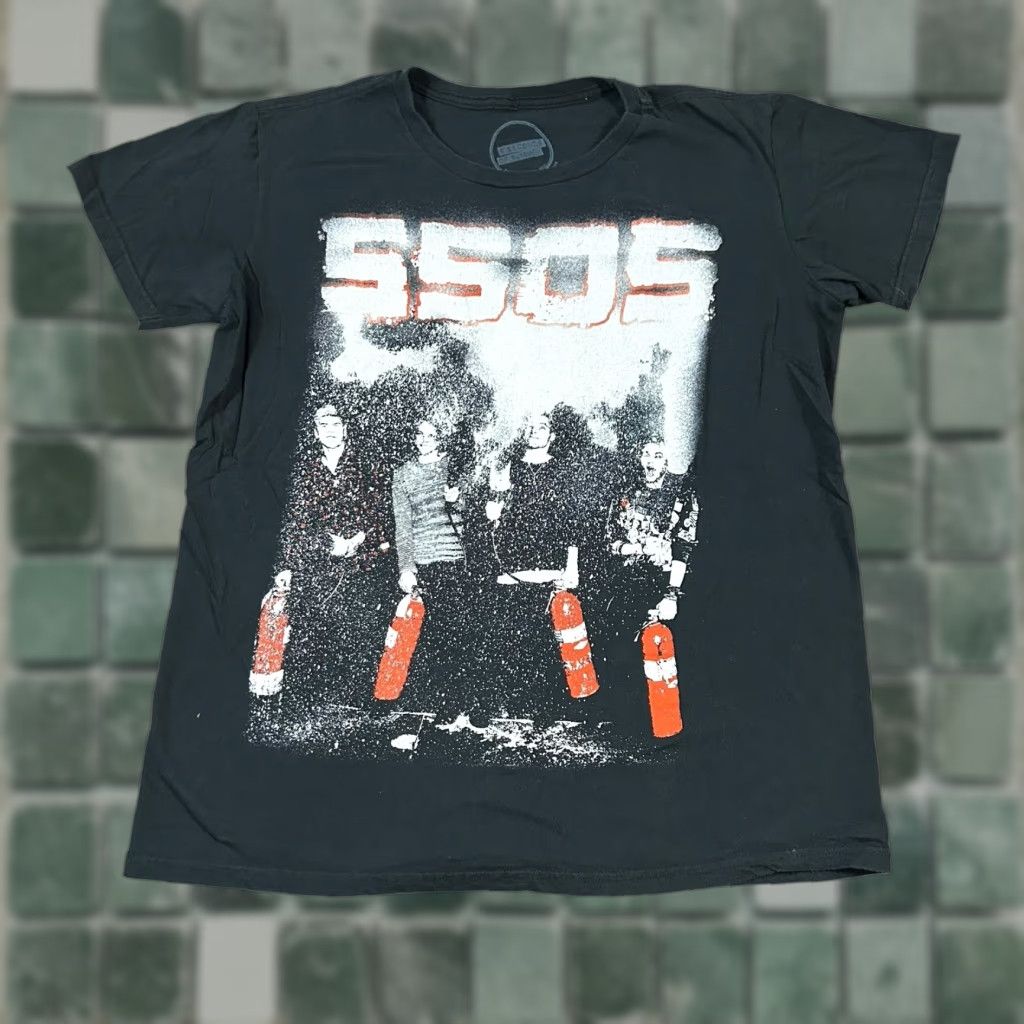 Vintage 5 Seconds Of Summer T Shirt Band Music Unisex Adults Black L Short Sleeve Cotton Logo 90s Hoodie, Sweatshirt