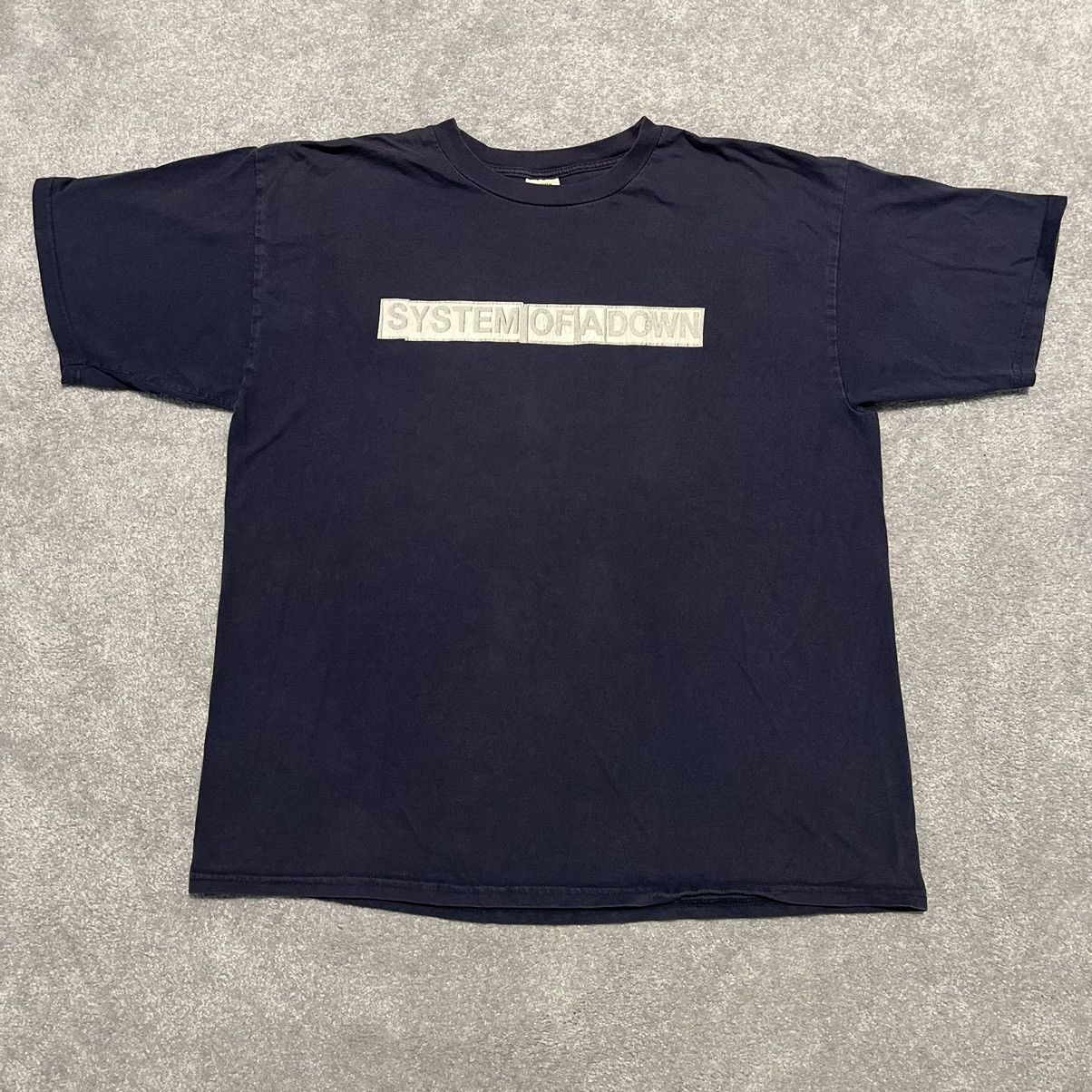 Vintage 2000s System Of A Down Self Titled Box Logo Band Tee Hoodie, Sweatshirt | FlexRushtees.com