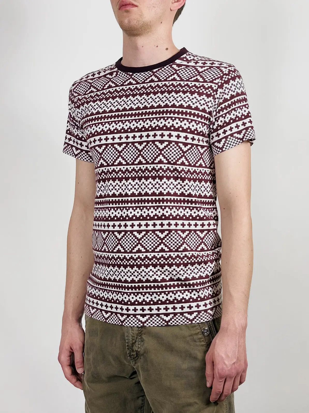 Japanese Brand Eley Kishimoto Aztec Print T Shirt Tee