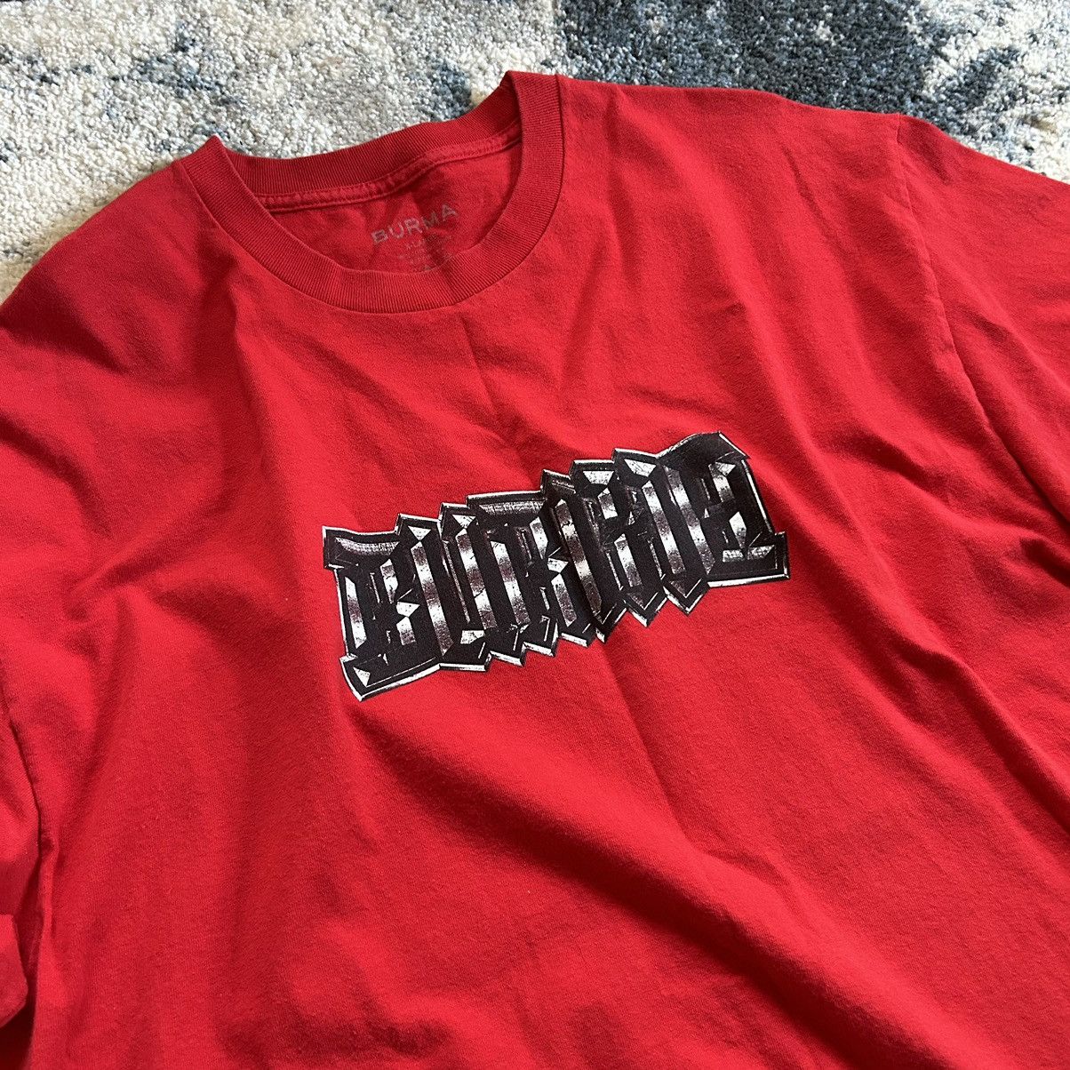 2019 Burma Doom Metal 3d Logo Tee Red Spring Summer