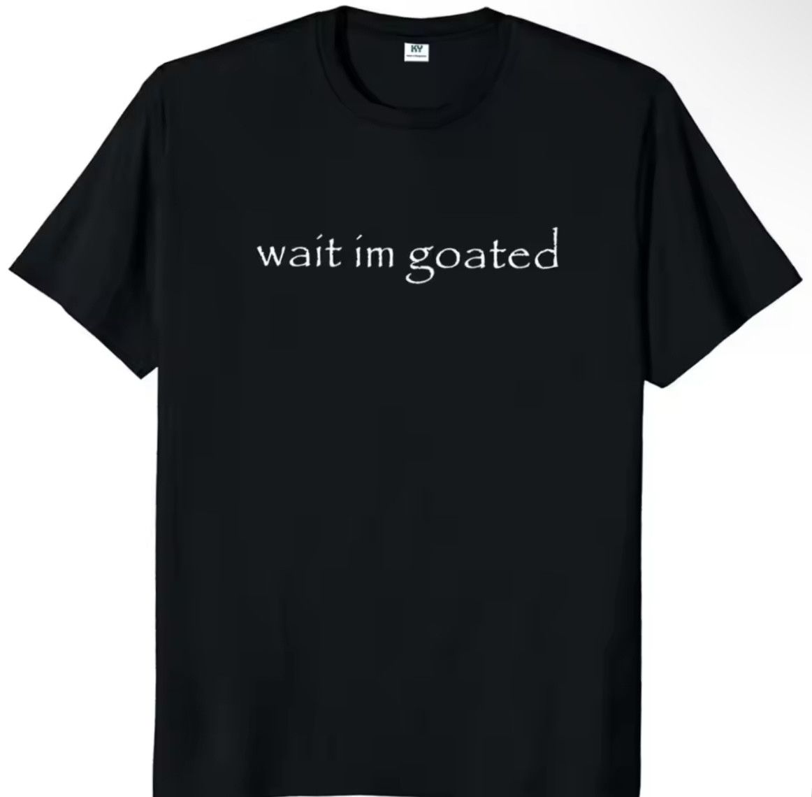 Japanese Brand Funny Meme Wait I M Goated Cotton Black T Shirt Hoodie, Sweatshirt | FlexRushtees.com