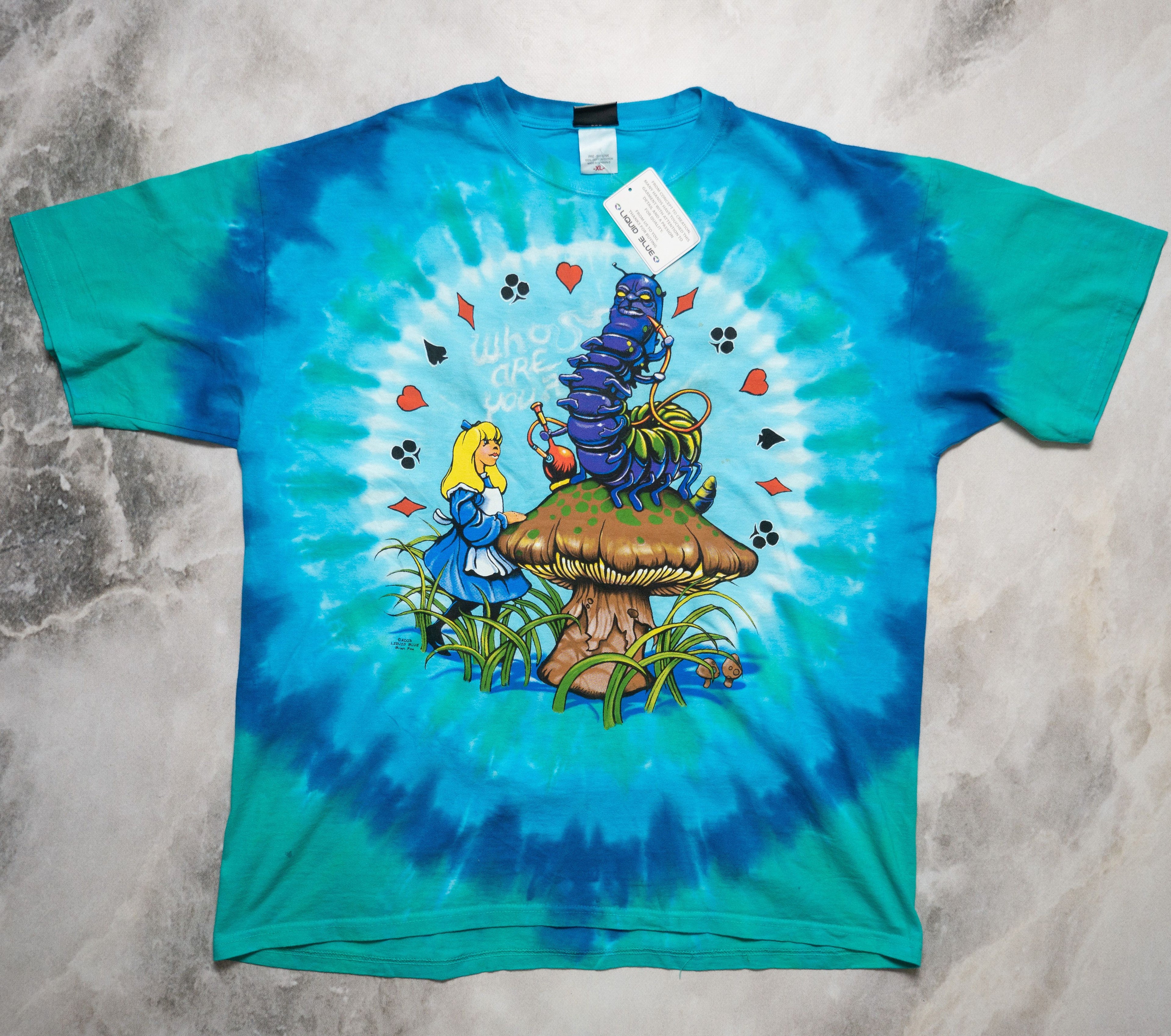 Vintage Liquid Blue Alice In Wonderland Deadstock T Shirt Xl Hoodie, Sweatshirt | FlexRushtees.com