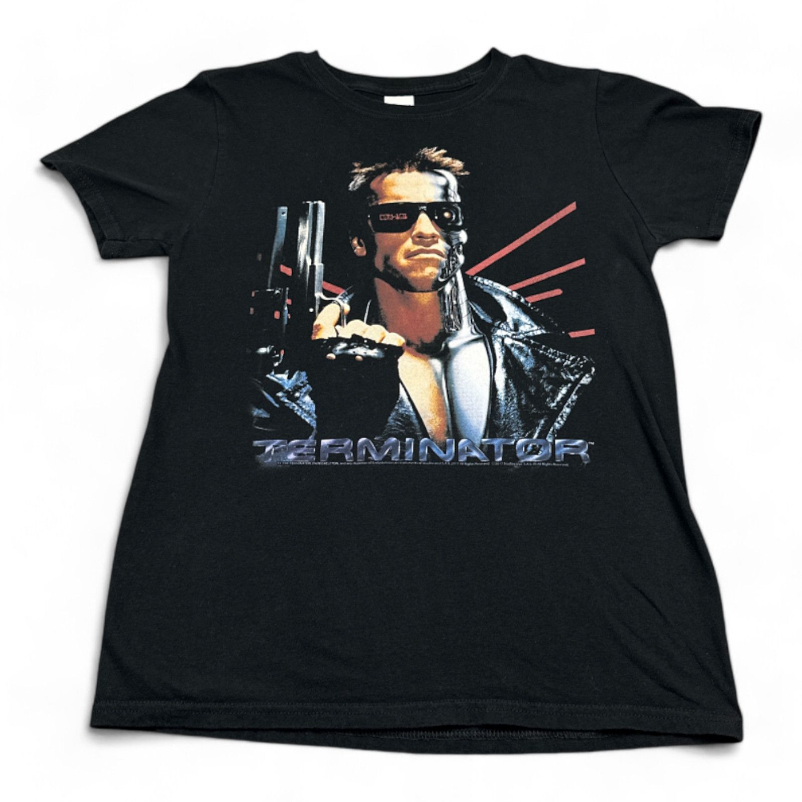 Gildan Terminator Shirt Black Movie Art Arnold Schwarzenegger Retro