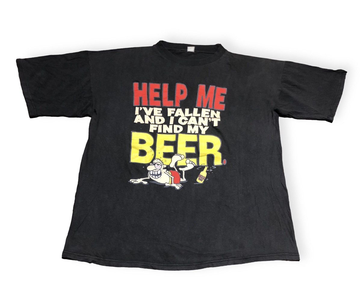 Vintage 90s Wording Tee Beer Hoodie, Sweatshirt | FlexRushtees.com
