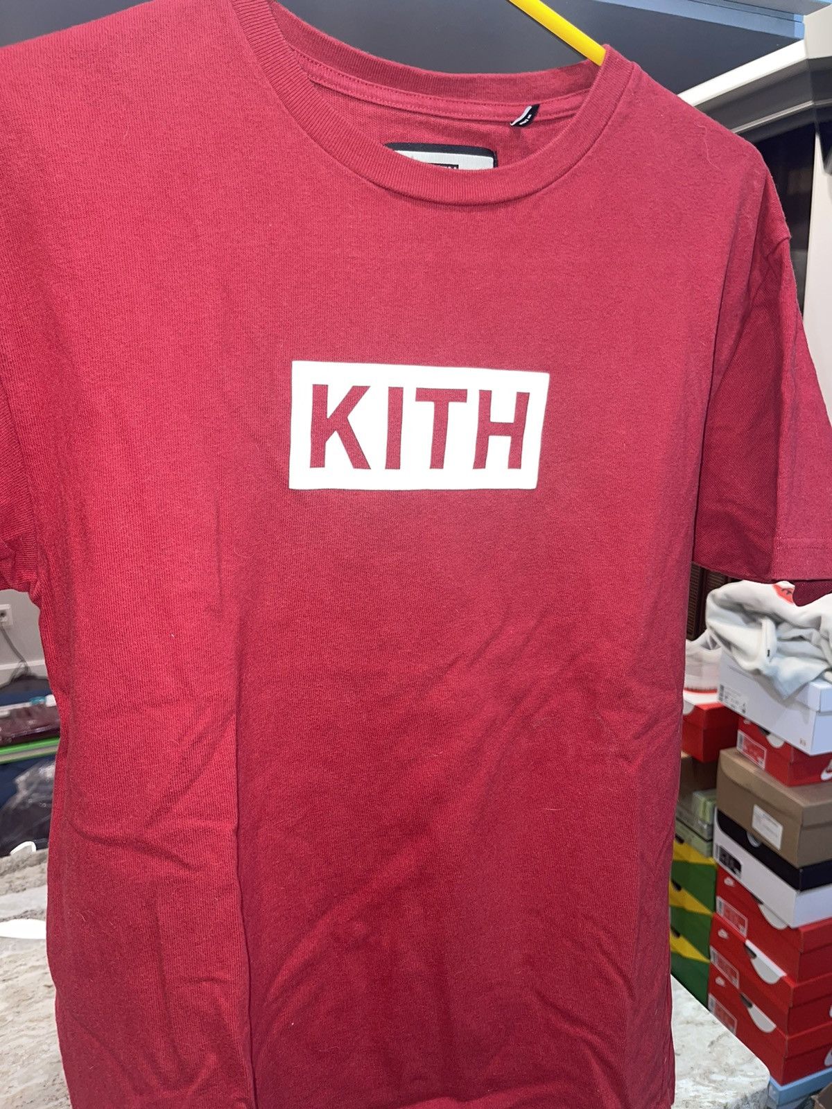 Kith Orginal Box Logo Collection 2016 Red Kith Classic Tee Hoodie, Sweatshirt | FlexRushtees.com