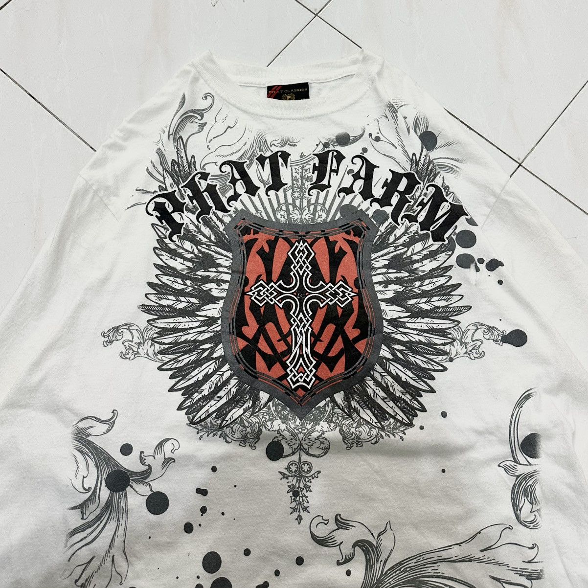 Farm Phat Farm Vintage Y2k Tribal Cross Tee