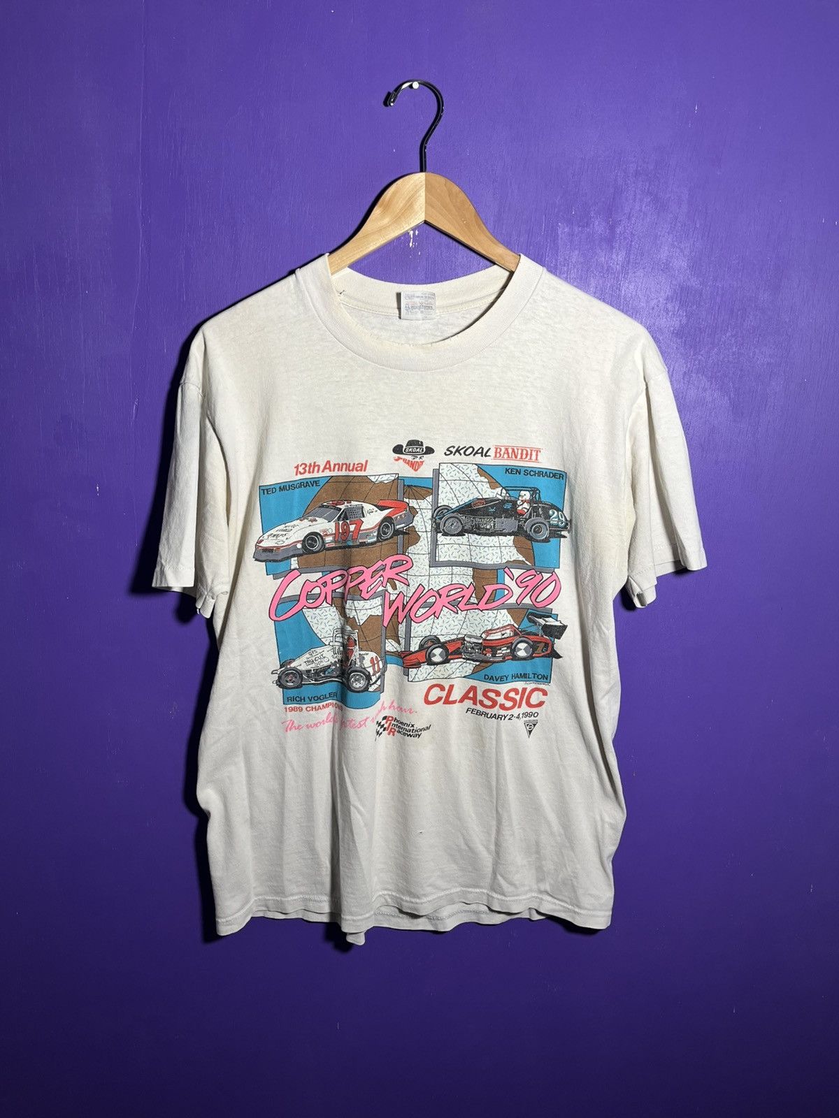 Vintage 1990 Skoal Bandit Phoenix Raceway T Shirt Hoodie, Sweatshirt | FlexRushtees.com