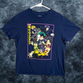 Vintage My Hero Academia Navy Blue Graphic T Shirt Featuring Anime Characters Size Large